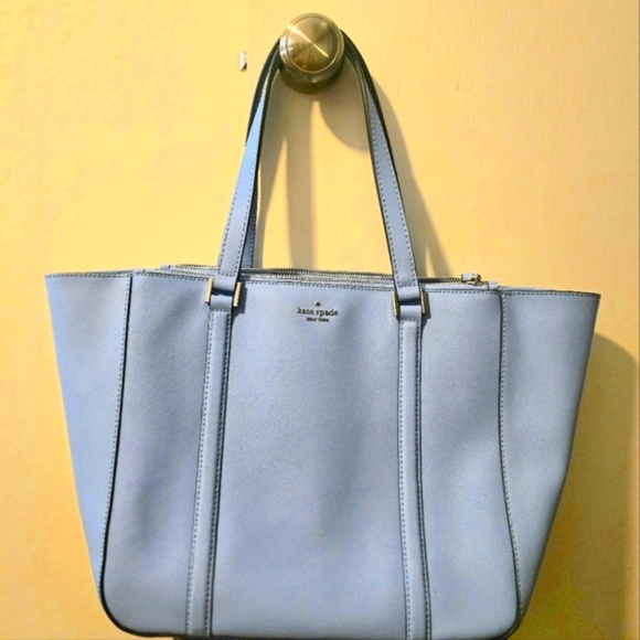 Kate Spade New York Newbury Lane Periwinkle Tote Bag Saffiano Leather - Picture 5 of 10